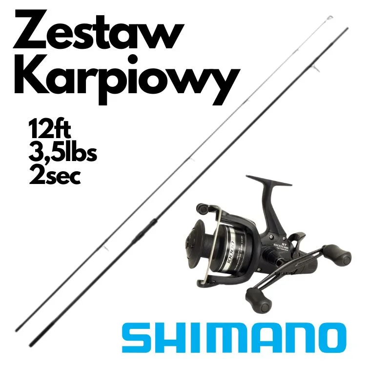 Zestaw Karpiowy Shimano 3,66m 3,50lbs 2S + Bait Runner 10000 Cena promocyjna