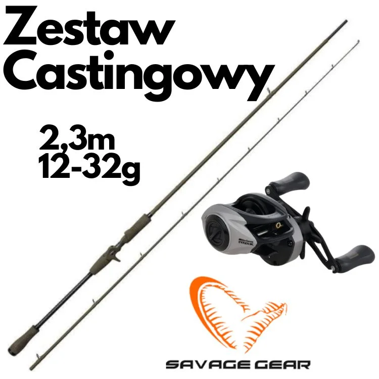 Zestaw Castingowy SG4 2,30 m. 12-32 g. + Abu Max5XLP-L Taniej