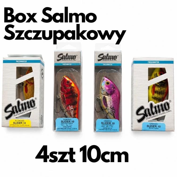Hit sprzedaży Box Salmo Slider 10cm 4szt Szczupakowy