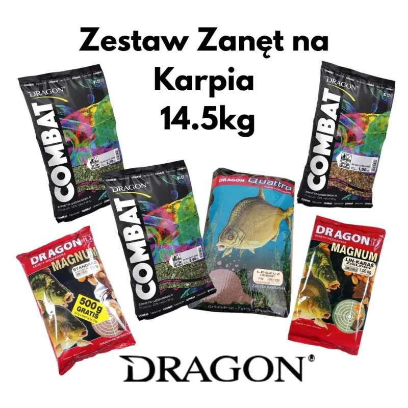 Niska cena Zestaw Zanęt na Karpia Dragon 14.5kg