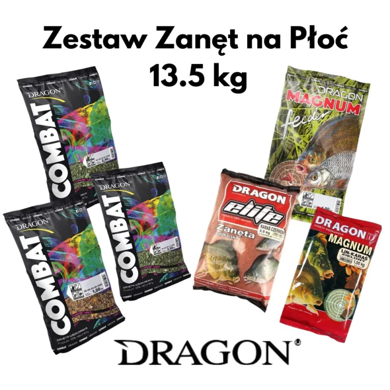 Popularny Zestaw Zanęt na Płoć Dragon 13.5kg