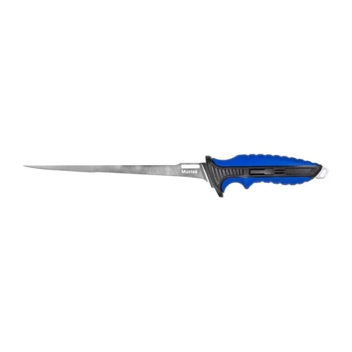 Nóż Mustad wąski do filetowania 7 - 17.5 cm niebiesko-czarny Promocja