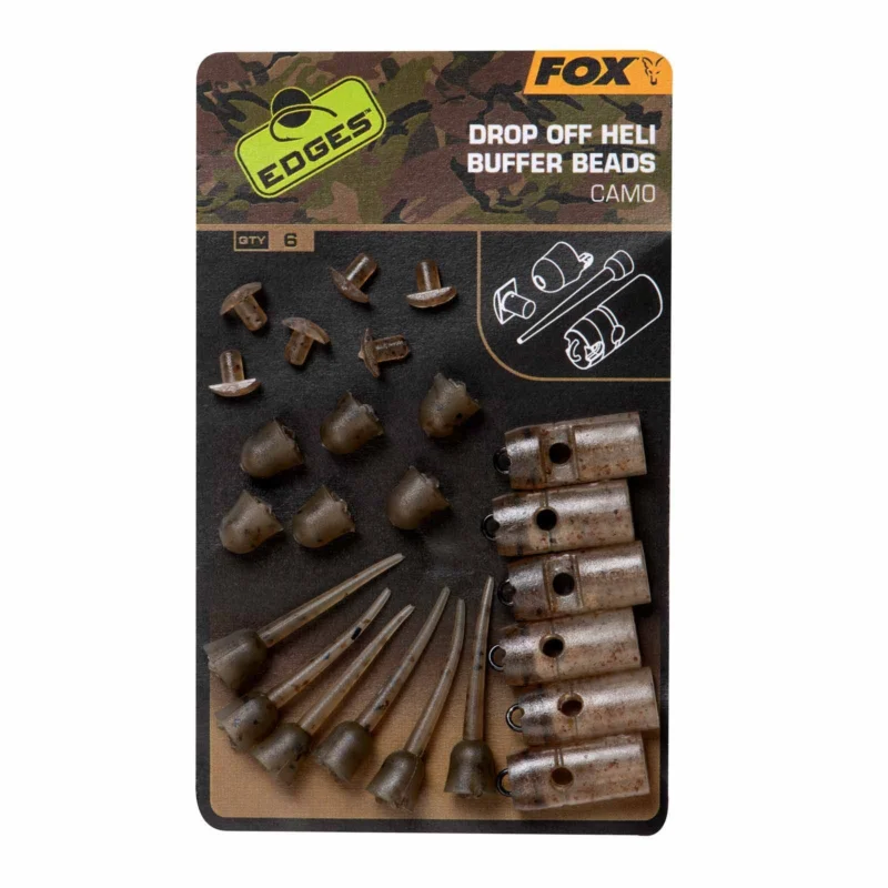 Fox Camo Drop Off Heli Buffer Bead Kit 6 szt Do wyczerpania zapasów