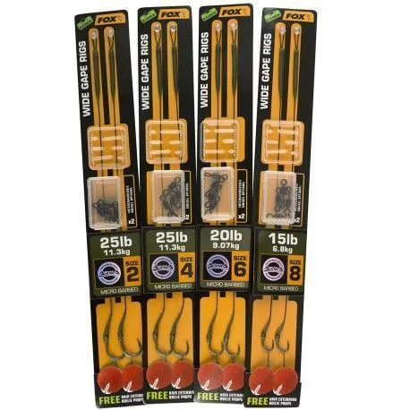 Hit cenowy FOX Przypony Wide Gape Green roz. 2 / 25lb - 2szt.