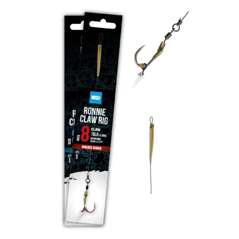 Nash Ronnie Claw Rig Size 8 Barbless Szybka wysyłka