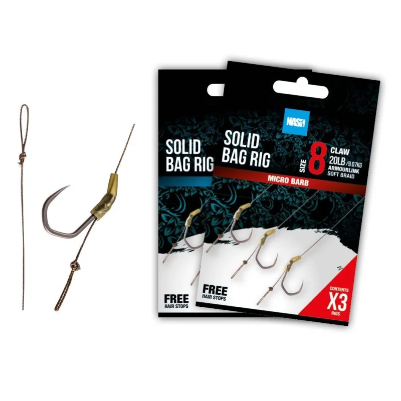 Nash Solid Bag Rig Size 8 Barbless Ostatnie sztuki