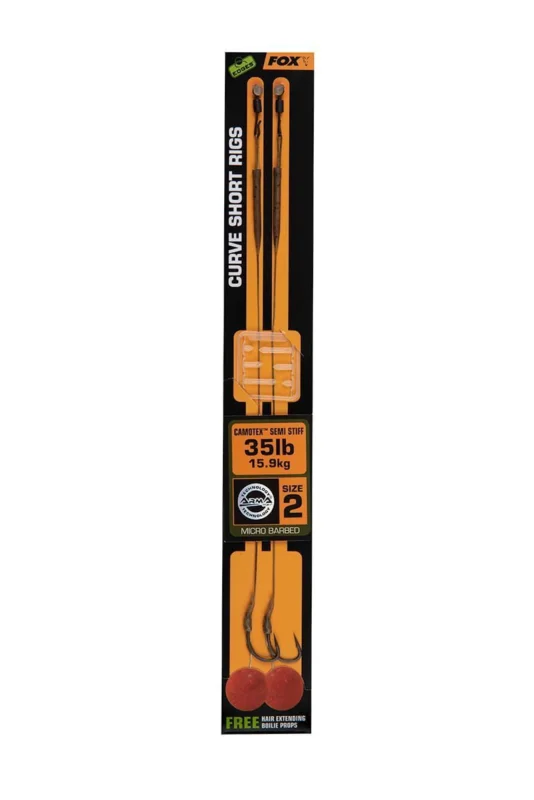 Nie przegap Przypony Fox Edges Curve Short Camotex Semi Stiff Ready Rigs #2 / 35lb