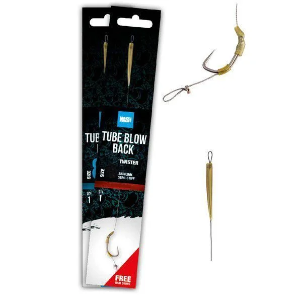 Przypon NASH Tube Blow Back Rig r.6 20lb Bezzadziorowy Nowy