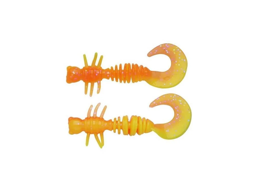 Niska cena Guma Berkley Power Curly 4cm FL Orng/Snsne Ylw 12szt.
