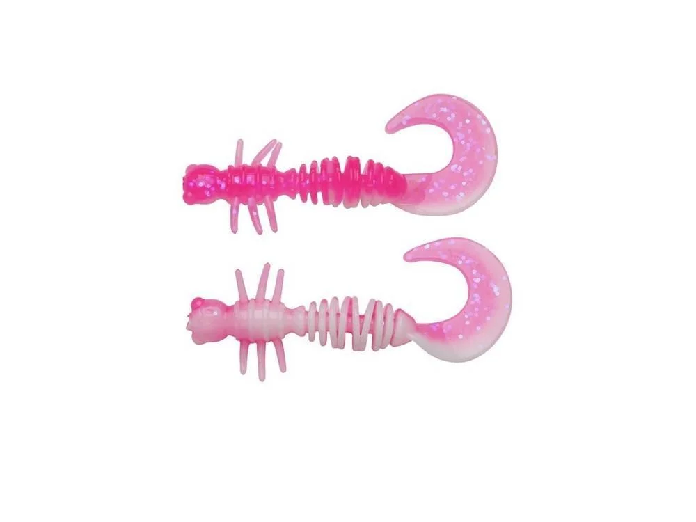 Guma Berkley Power Curly 4cm Pink/White 12szt. Wysoka jakość