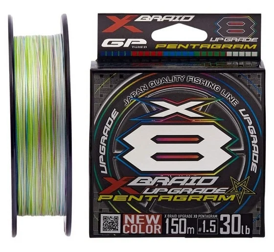 Nowość YGK Plecionka X-Braid X8 Upgrade Pentagram 150m PE#1.0 22lb 0,165mm