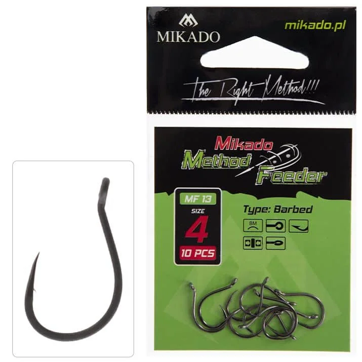 Mikado Haczyki Z Zadziorem Method Feeder HMF13 Nr8 Popularny