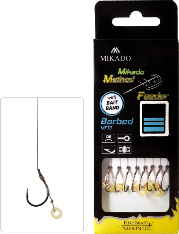 Tylko dziś Mikado Haczyki z Przyponem Method Feeder z gumką nr 8