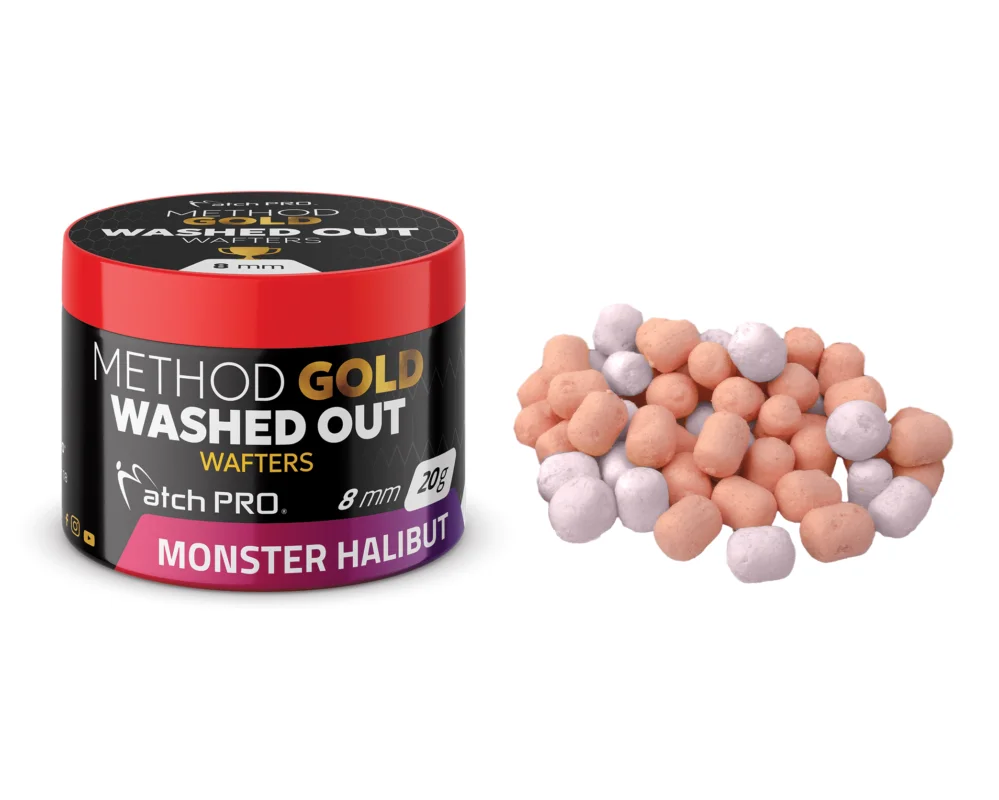 Wysoka jakość MatchPro Przynęta Method Gold Wafters Washed Out 8mm Monster Halibut