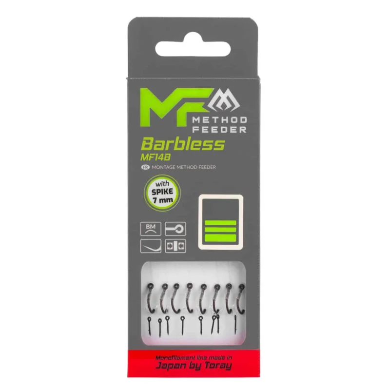 Premium Mikado Przypon gotowy Method Feeder MF14B Barbless z igłą – 8