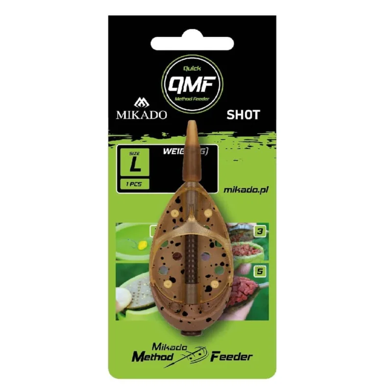 Mikado Koszyk Method Feeder Q.M.F SHOT L 30g Bezpieczne zakupy