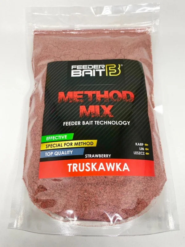 Premium Feeder Bait Zanęta Method Mix Truskawka 800g