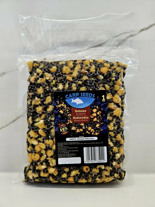Carp Seed Ziarno do Nęcenia Mix B Konopie, Kukurydza 1kg Zamów teraz