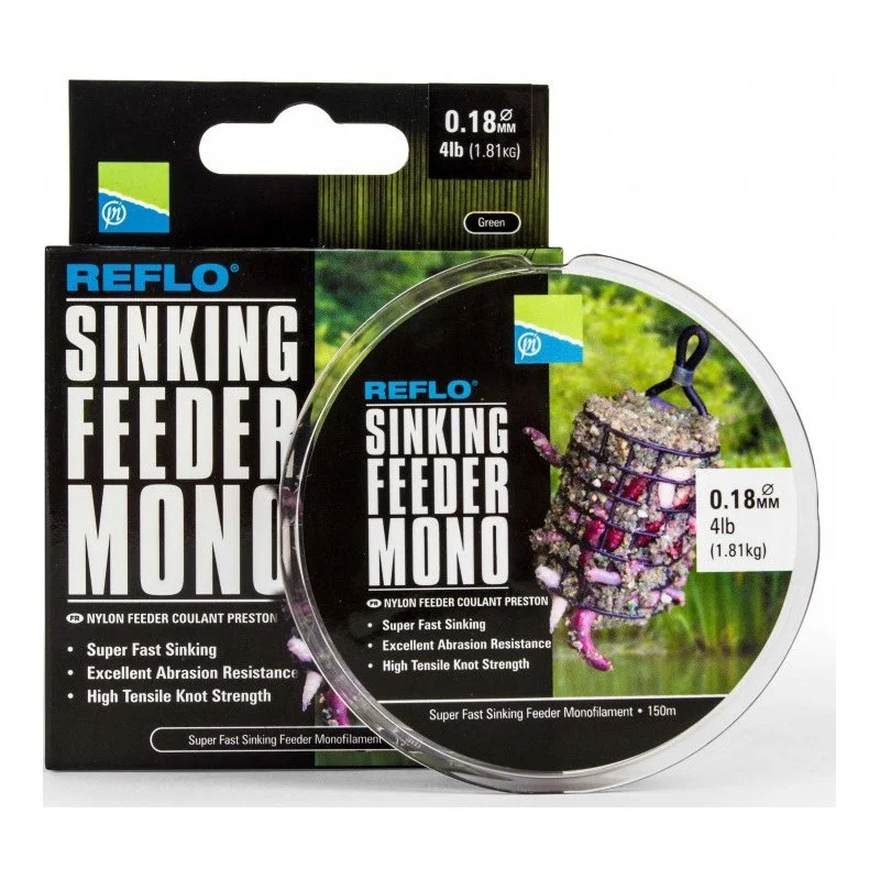 Preston Żyłka Reflo Sinking Feeder Mono 150m 0,28mm Darmowy zwrot