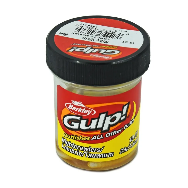 Bezpieczne zakupy Przynęta Gulp! Nightcrawler 8cm milky white Berkley 10 sztuk