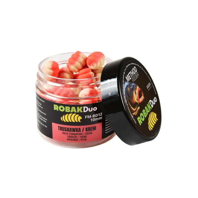 Bestseller Wafters Robak Duo Method Feeder 10mm truskawka, krem Jaxon 25g