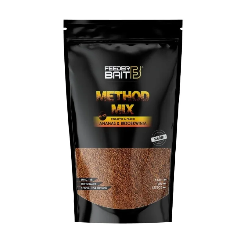 Zanęta wędkarska Method Feeder Mix R-72 & Brzoskwinia Feeder Bait 800g Bezpieczna płatność