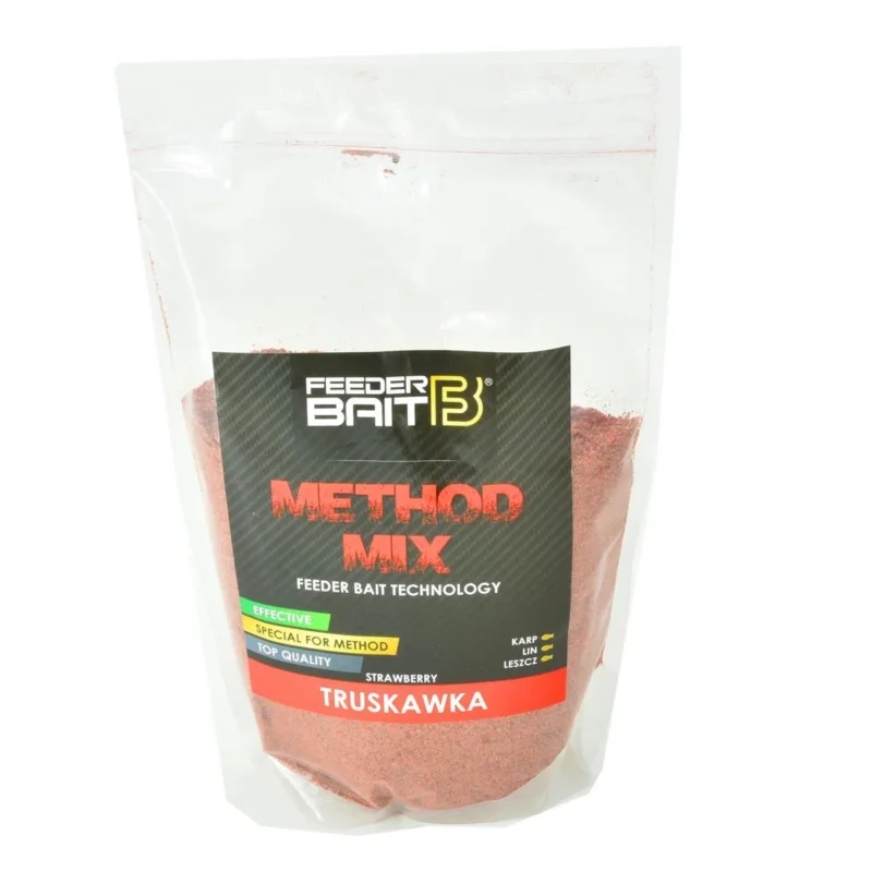 Zanęta wędkarska Method Feeder Mix Truskawka Feeder Bait 800g Hit sprzedaży