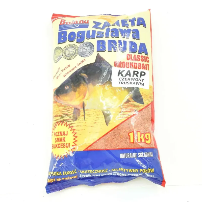 Zanęta wędkarska popularna karp czerwony truskawka Boland 1kg Taniej