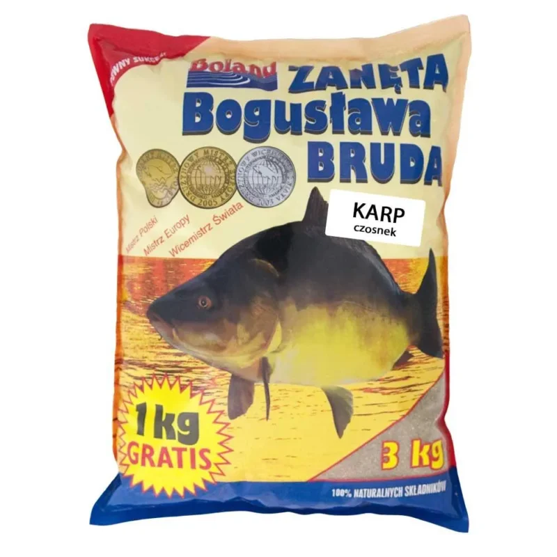 Zanęta wędkarska popularna karp czosnek Boland 3kg Ostatnie sztuki