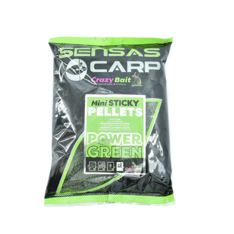 Zniżka Pellet zanętowy Crazy Bait Power Green 2mm Sensas 700g