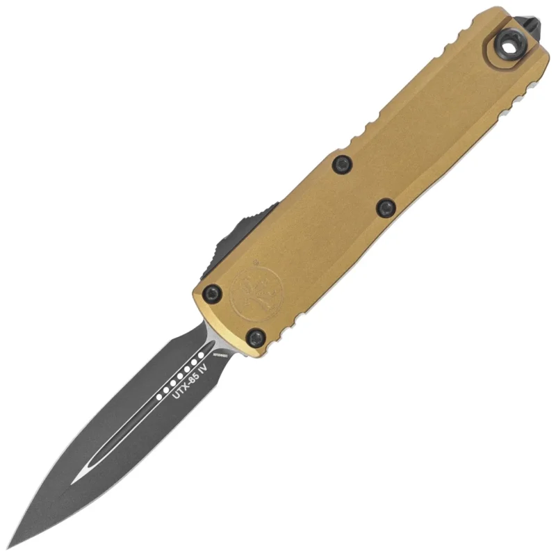 Kup online Microtech UTX-85 Gen IV D/E OTF Knife Tan Aluminum, Black M390MK by Tony Marfione (12324-1TA)
