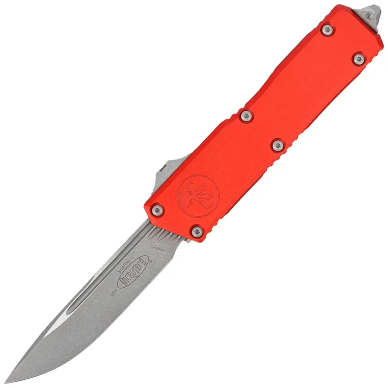 Kup online Nóż automatyczny OTF Microtech Scarab II Executive Gen III S/E Red Aluminium, Apocalyptic M390MK by Tony Marfione (1176-10APRD)