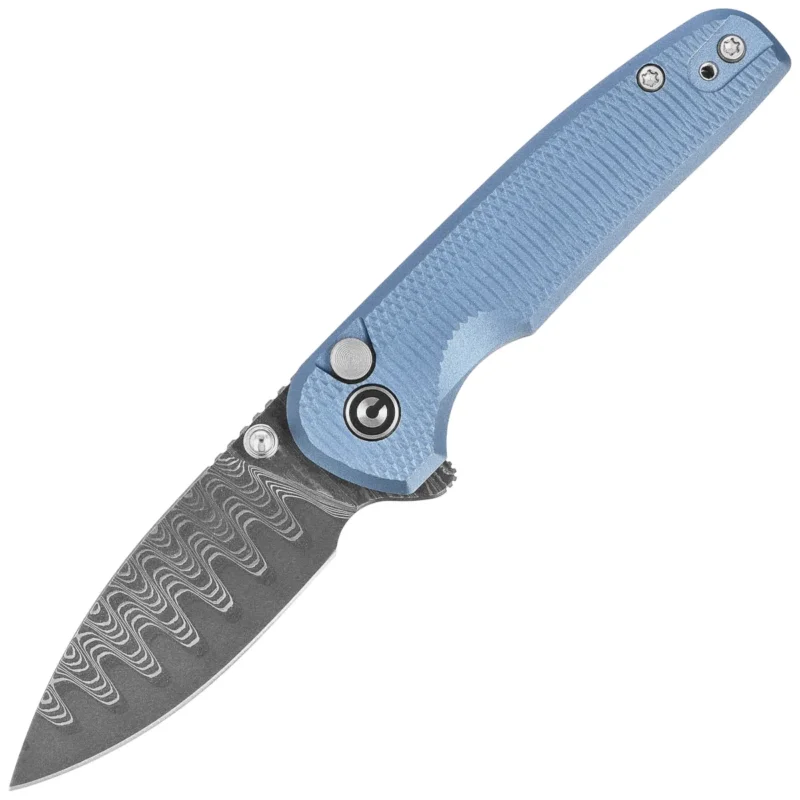 Nóż składany Civivi Mini Shakan Blue Aluminium, Damascus (C20052F-DS1) Łatwy zwrot