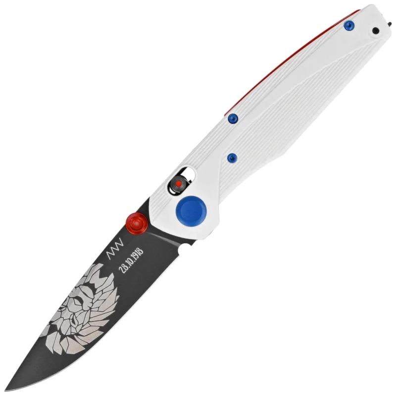 Nóż składany ANV A100 1918 BB Limited Edition No 26/100 White GRN, Black DLC Sleipner (ANVA100-036) Okazja