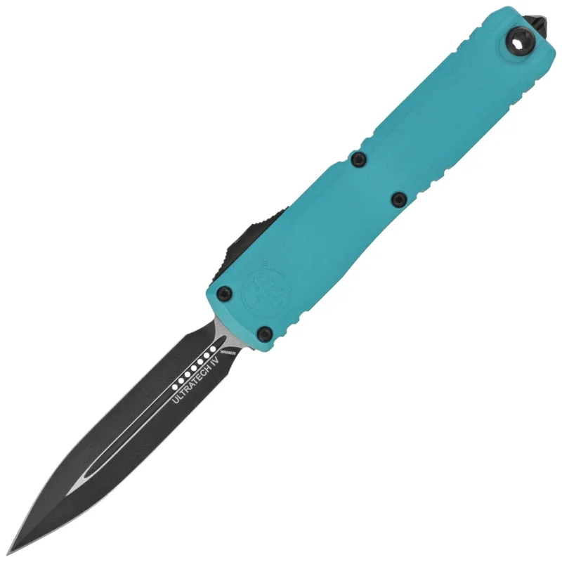 Microtech Ultratech Gen IV D/E OTF Knife Cyan Aluminum, Black M390MK by Tony Marfione (11224-1CN) Obniżka ceny