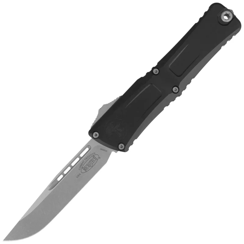 Taniej Nóż automatyczny OTF Microtech Combat Troodon Gen III S/E Black Aluminium, Apocalyptic M390MK by Tony Marfione (1143-10AP)