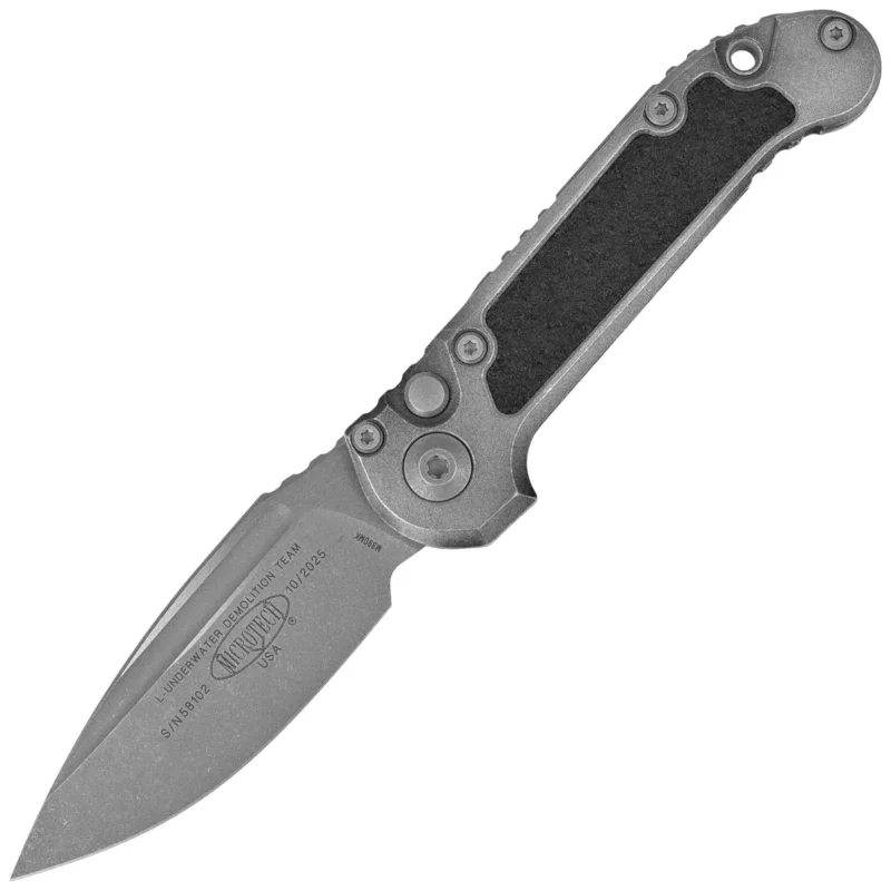 Nóż automatyczny Microtech LUDT Gen III S/E Weathered Metal Aluminium, Apocalyptic M390MK by Tony Marfione (1135-10APWME) Wysoka jakość
