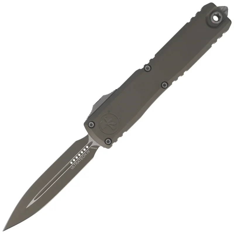 Tani Nóż automatyczny OTF Microtech Ultratech Gen IV D/E Cerakote Moss Green Aluminium, Cerakote Moss Green M390MK by Tony Marfione (11224-1MG-C21Z13)