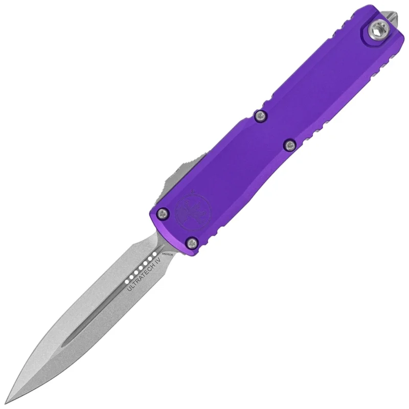 Microtech Ultratech Gen IV D/E OTF Knife Purple Aluminum, Stonewashed M390MK by Tony Marfione (11224-10PU) Tylko do końca tygodnia