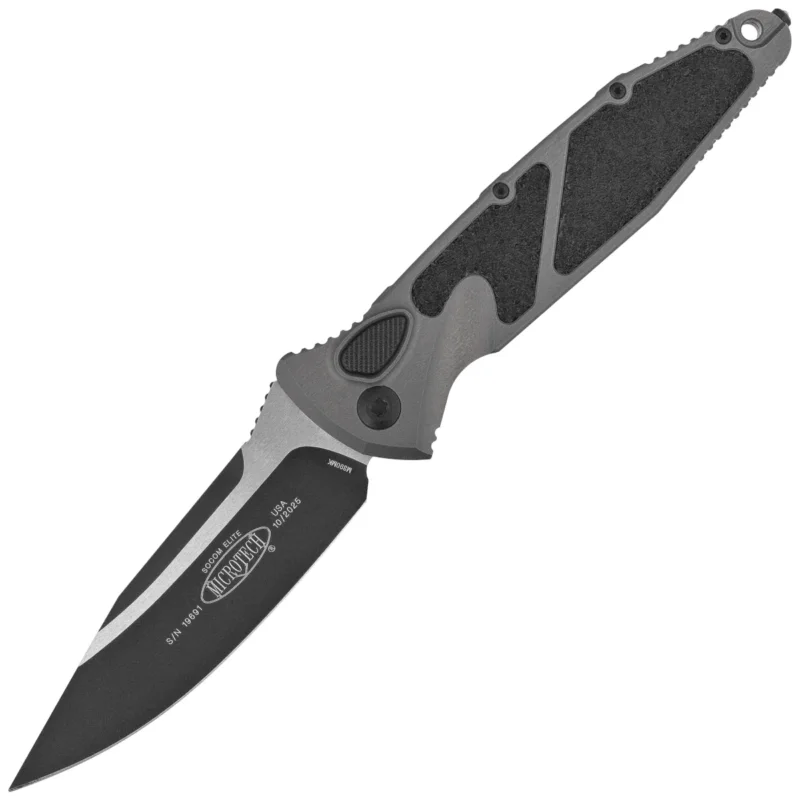 Microtech Socom Elite Auto S/E Natural Clear Aluminum, Black M390MK by Tony Marfione (160A-1NC) Szybka wysyłka