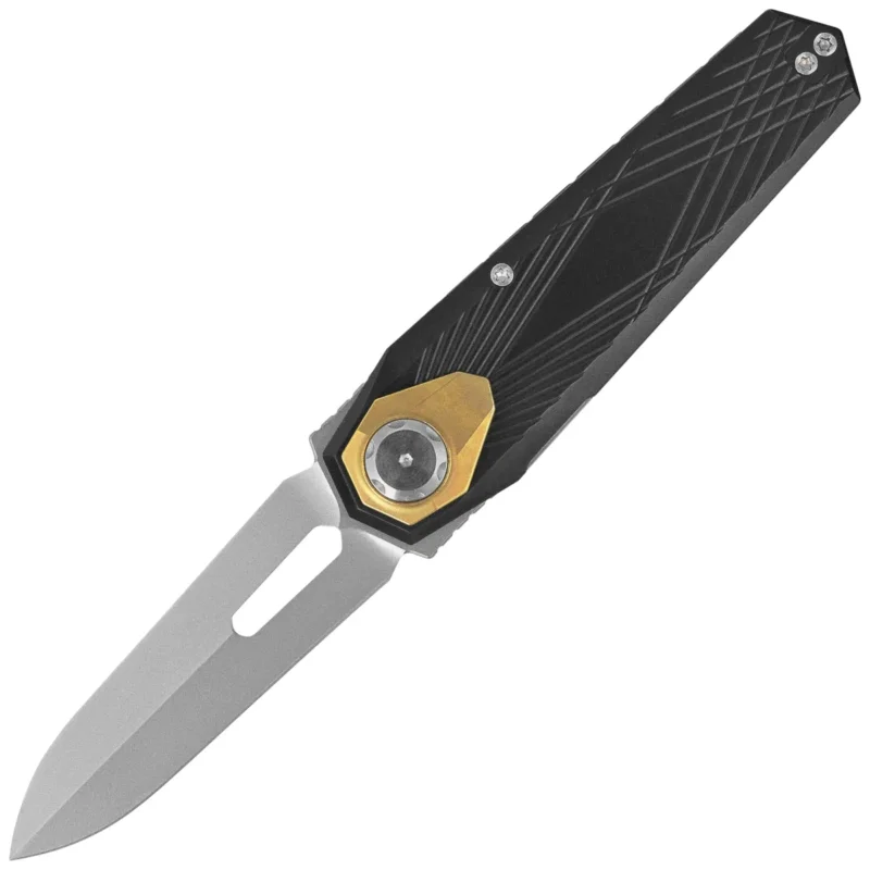 Darmowa dostawa Remette RT-Infinite Power Knife Black Titanium, Hand Grinding Pearlescent M390 (RTIP-A)