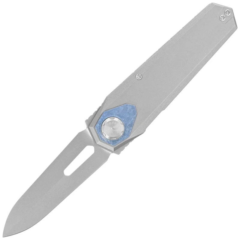 Tylko dziś Nóż składany Remette RT-Infinite Power Gray Titanium, Hand Grinding Pearlescent M390 (RTIP-T)
