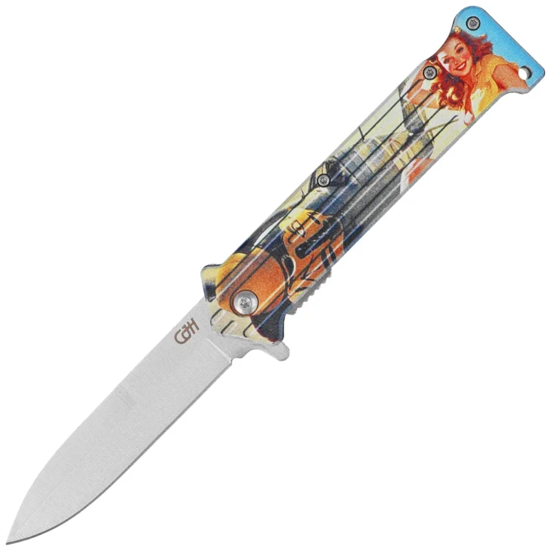 Herbertz CJH Pin Up Airplane Knife, Satin 420 (10000633) Rabat