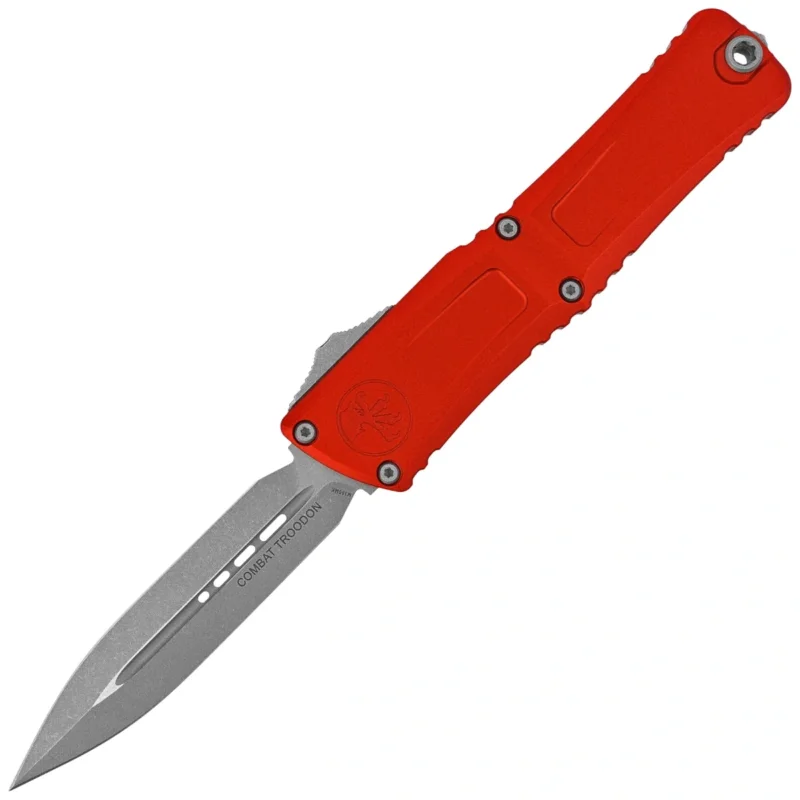 Tylko dziś Microtech Combat Troodon Gen III D/E OTF Knife Red Aluminum, Apocalyptic M390MK by Tony Marfione (1142-10APRD)