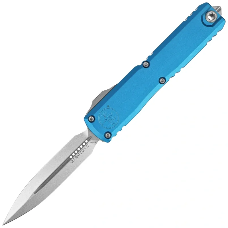 Microtech Ultratech Gen IV D/E OTF Knife Blue Aluminum, Stonewashed M390MK by Tony Marfione (11224-10BL) Darmowy zwrot
