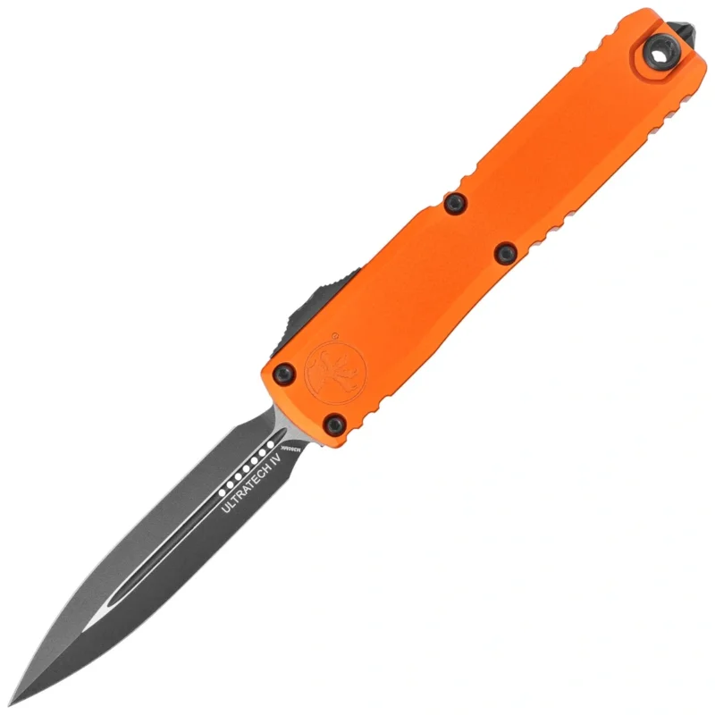 Nóż automatyczny OTF Microtech Ultratech Gen IV D/E Orange Aluminium, Black M390MK by Tony Marfione (11224-1OR) Bezpieczna płatność