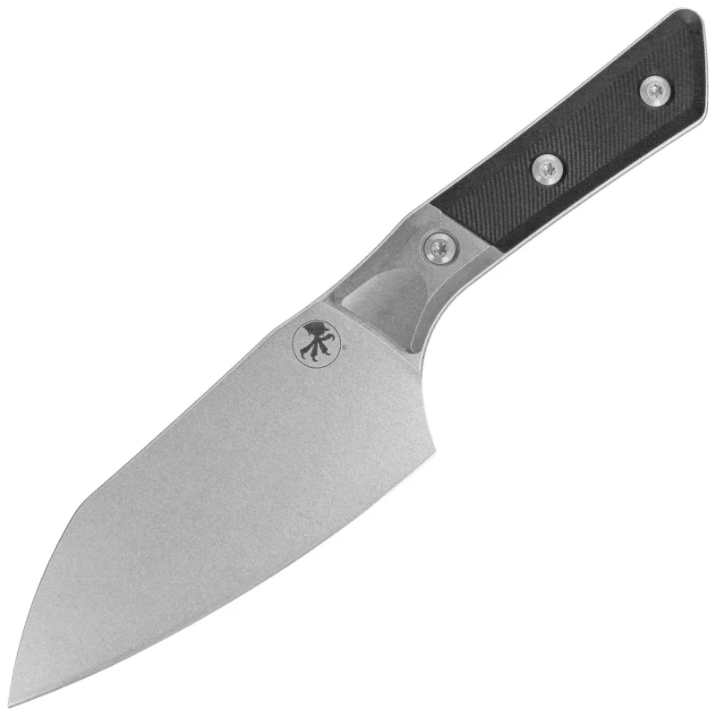 Microtech Santoku 6'' Knife Titanium Bolster/Black G10, Stonewashed M390MK (3200B-10BK) Okazja