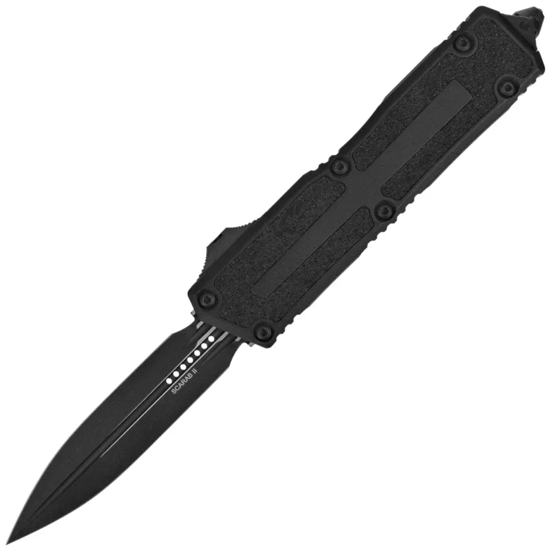 Tylko dziś Nóż automatyczny OTF Microtech Scarab II Gen III D/E Black Aluminium, Tactical M390MK by Tony Marfione (1280-1T)