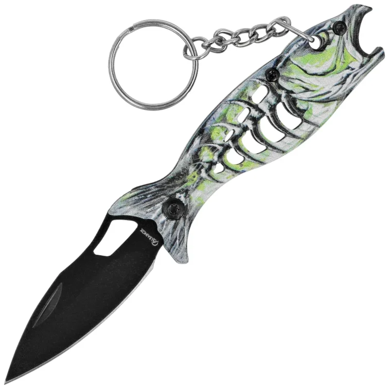 Nóż wędkarski brelok Martinez Albainox Fishing 3 Green Aluminium, Black 3Cr13Mov (25145 GR) Tylko dziś