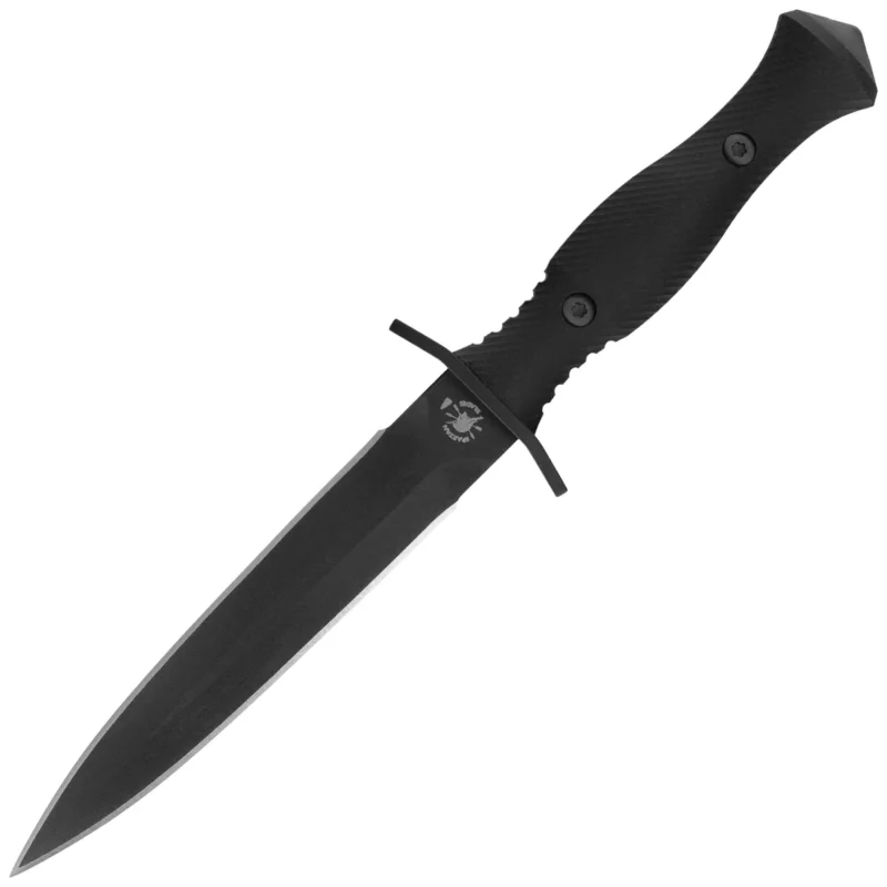 Spartan Blades Harsey Dagger Knife Black Canvas Micarta, Black PVD MagnaCut by William W. Harsey (SB49BKBKKYBK) Wyprzedaż
